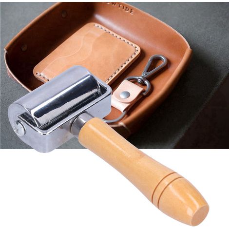 Lederwalzenpresswerkzeug, manuelles Kantenpresswerkzeug, mittlere Größe 60 mm (1/5)