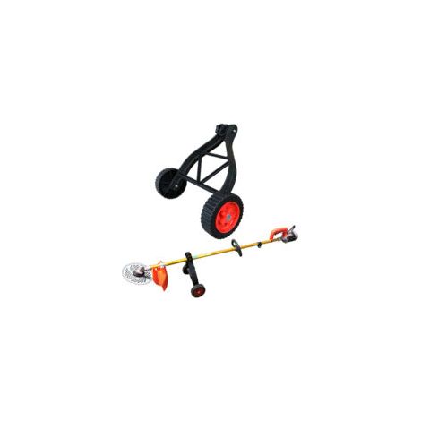 Ruote di supporto per tagliabordi a spinta, accessori con ruote di supporto regolabili per tagliabordi, tosaerba e decespugliatori (Colore: Nero grande) - Crezuo