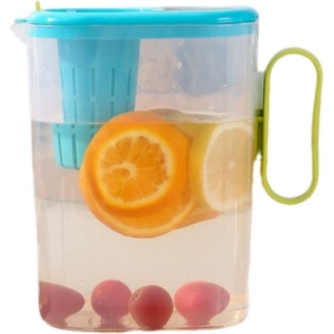 1 Pichet à eau 2L avec couvercle, plastique résistant, pour jus thé limonade, usage intérieur extérieur (1/5)