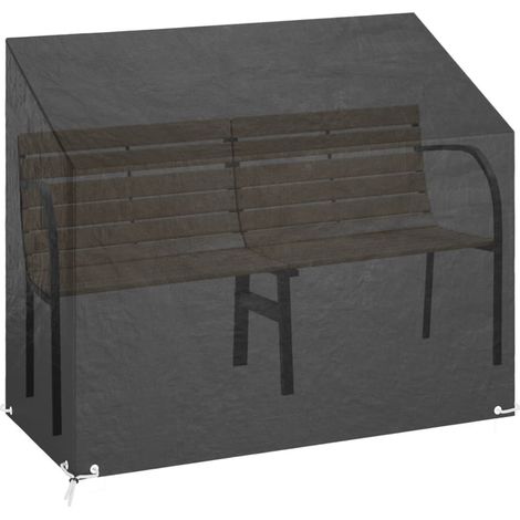 vidaXL Copri Panca da Giardino 8 Occhielli 160x70x70/88 cm Polietilene