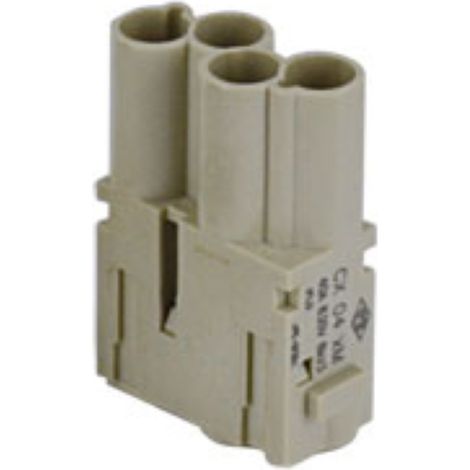 insert mâle - a sertir - 4 pôles - 40a - 830v - ilme cx04xm