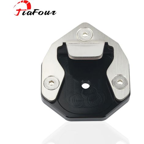 (Noir) Compatible avec la béquille latérale de moto Hunter 350 (2022-2023) - Extension de béquille - Support de pied maxpower (1/4)