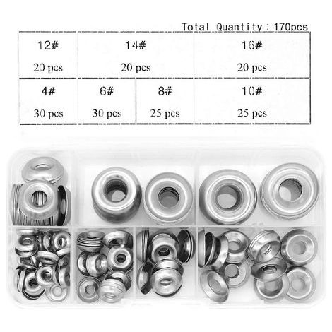 170 Pcs Rondelles à Tête Fraisée pour vis à tête bombée et à tête fraisée (1/5)