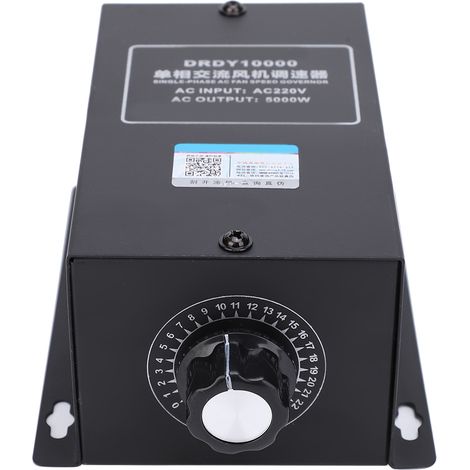 Régulateur de vitesse de moteur monophasé pour ventilateur, interrupteur à vitesse réglable DRDY10000 AC 220 V (1/5)