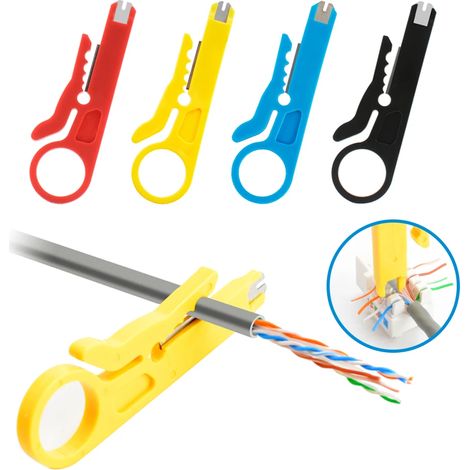 (Rouge) 1 pince à dénuder, couteau à sertir, outil de sertissage, coupe-fils, outil multifonction, outil à main multifonctionnel (1/5)