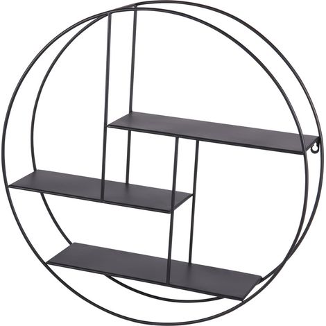 Table Passion - Étagère murale métal ronde 60 cm
