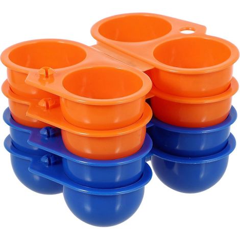 Lot de 4 boîtes de rangement pour œufs, distributeur et boîte de conservation, idéales pour le camping et les voyages.-11.5x10.5cm