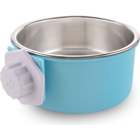 Bol pour chien amovible en acier inoxydable (s, bleu)