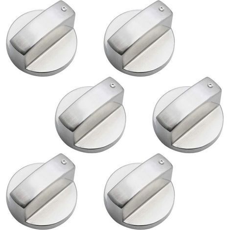 6 Pièces Boutons de Commande Universels en Métal Bouton Cuisinière à Gaz 6mm boutons de contrôle universels bouton de poêle pour cuisinière à gaz cuisinière four plaque de cuisson (1/5)