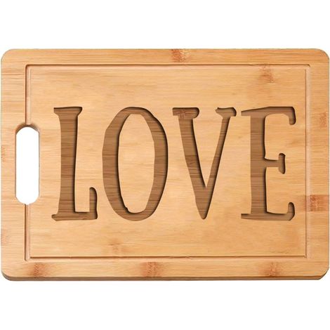 Planche à découper "LOVE" famille – Cadeau personnalisé pour maison (1/5)