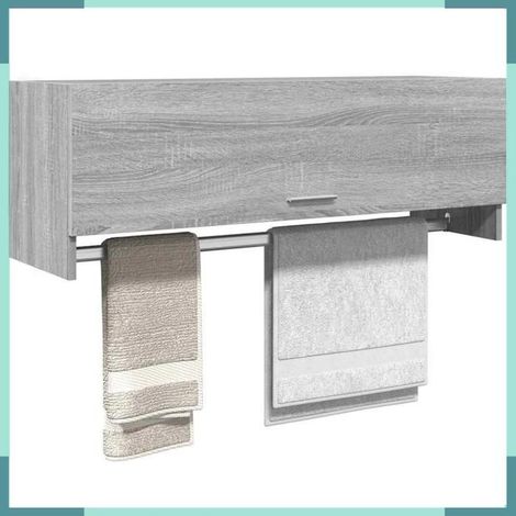Garde-robe - 815214 - Sonoma gris - 100 x 32,5 x 35 cm - Bois d'ingénierie (1/5)