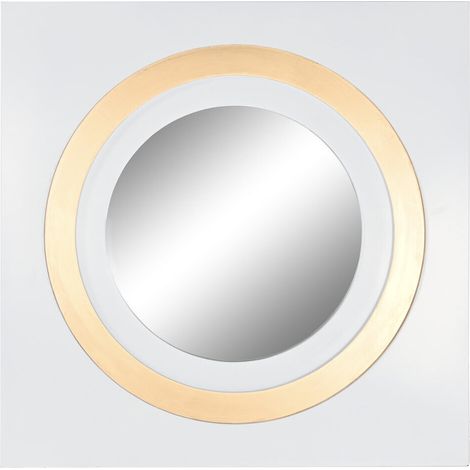 Espejo Hierro Cristal 90X4X90 Dorado (1/4)