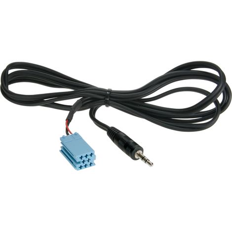 Adaptateur stereo jack 3.5 mm vers Mini-ISO bleu