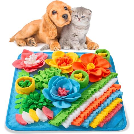 Tappetino olfattivo per cani, tappetino olfattivo resistente, tappetino per l'addestramento dei cuccioli, giocattolo intelligente per far giocare insieme i cani, 39 x 39 cm (1/5)