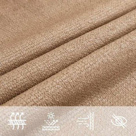 311416 Voile d'ombrage 160 g/m² Taupe 2,5x2,5x3,5 m PEHD (1/5)