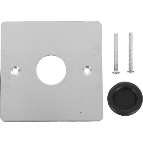 Cache-Prise Mural avec Sortie de Câble en Acier Inoxydable 86mm - Plaque de Recouvrement Argent Brossé, Protection pour Boîtier d'Encastrement, Adapté aux Besoins de Rénovation (1/5)