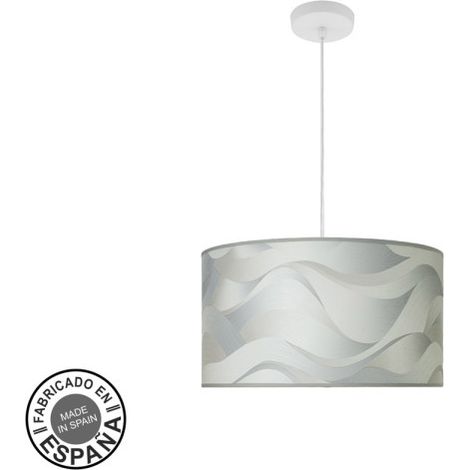 Fashion Pendelleuchte 2xe27 Weiß/Wellengrau Regx40x40cm C/Diffusor