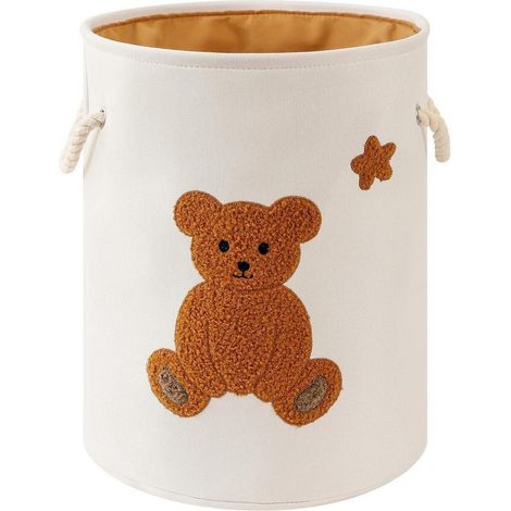 Kinder Wäschekorb mit Bär Motiv, faltbar, 42L, Spielzeugkorb (1/5)