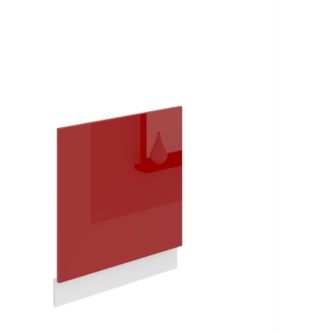 BELINI Habillage de Porte Lave Vaisselle PO60 Meuble Lave Vaisselle sans Plan de Travail I Accessoire pour Lave-Vaisselle Cuisine - Teille: 1,6 x 60 x 57 cm I Couleur: Rouge très Brillant (1/4)