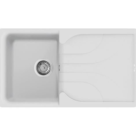 Lavello EGO 400 86X50 1 vasca + gocciolatoio BIANCO 68 (1/3)