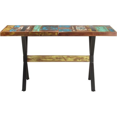 Maison Exclusive - Esstisch 140x70x76 cm Altholz Massiv