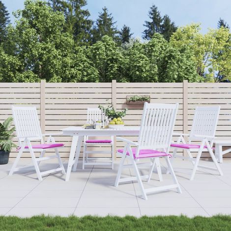 Lot de 4 Coussins de chaise de jardin Coussin Déco confort rose 50x50x3 cm tissu 58659 (1/5)