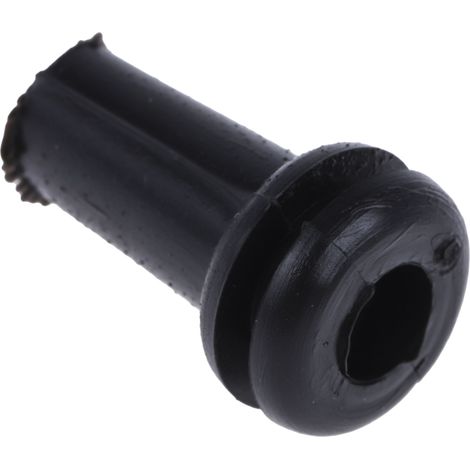 Rs Pro – Passe-câble en PVC noir pour panneaux jusqu'à 2.4mm – Ø découpe 9.5mm – Température d'utilisation -40°C à +130°C – Sachet de 50 unités