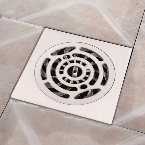 Bonde de douche en cuivre brossé, crépine de sol pour cuisine, salle de bain et balcon (1/5)