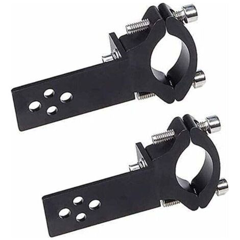 QORVA-Lot de 2 colliers de serrage pour tube de fourche de moto - Installation horizontale/verticale - Montage de barre lumineuse LED - 22 mm-36 mm
