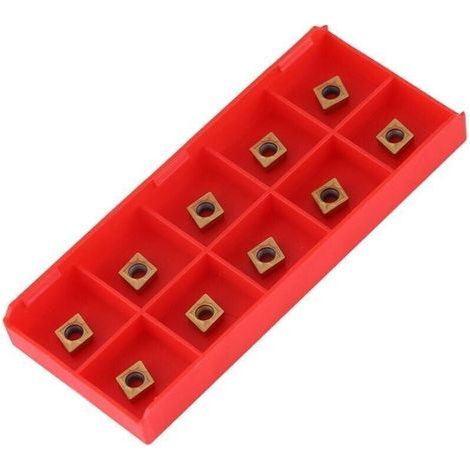 Coffret de 10pcs Lames Inserts Rotatifs CNC Insert Carbure CCMT060204-HM YBC251 Outil Tournage Filtage pour Acier pour Tours, Fraiseuses (1/4)