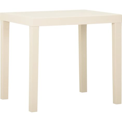 Table de jardin Blanc 79x65x72 Plastique (1/5)