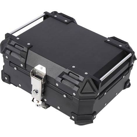 Coffre de Moto, Top Case de Moto, Sac de Queue de, Top Case Arrière Universel de 25 L, de en Alliage d'aluminium à Dégagement Rapide, Résistant à l'eau avec Verrouillage de sécurité pour (1/5)