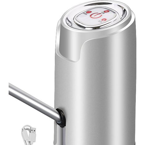 Intelligenter elektrischer USB-Wasserspender aus ABS mit Dosierfunktion, lackierter Getränkepumpe für den Außenbereich, silberfarben (1/4)