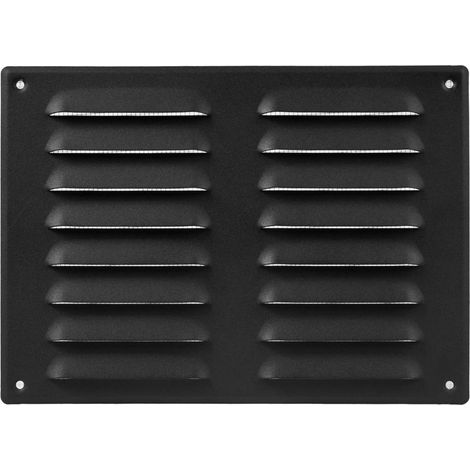 Grille de ventilation anthracite 150 x 300 mm (dimensions extérieures) - Grille de retour d'air en acier - Pour plafond et paroi latérale - Avec écran de protection