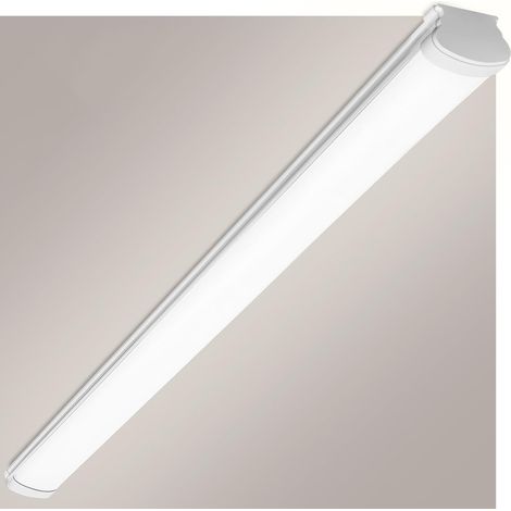 Neon LED 120CM, Tube LED 36W 3600LM, Réglette IP65 Luminaire Plafonnier Néon Eclairage Garage Etanche pour Atelier, Sous Sol, Bureau, Grange, Cave, Blanc Neutre 4000K (1/5)