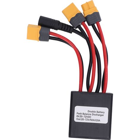 Convertisseur de décharge double batterie avec connecteur de charge 20 V-72 V 20 A, adaptateur de module parallèle double batterie pour remplacement (1/5)