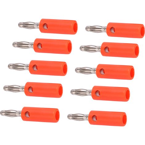 10 vergoldete Bananenstecker 22.090 (4 mm), Bananenstecker im Laternenstil für elektronische Geräte, Packung mit 10 vergoldeten Bananensteckern (1/5)
