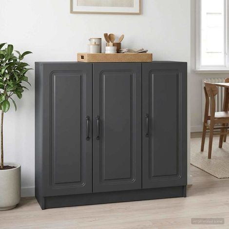 Aparador Negro 89 x 34,5 x 77 cm Madera de Ingeniería (1/4)
