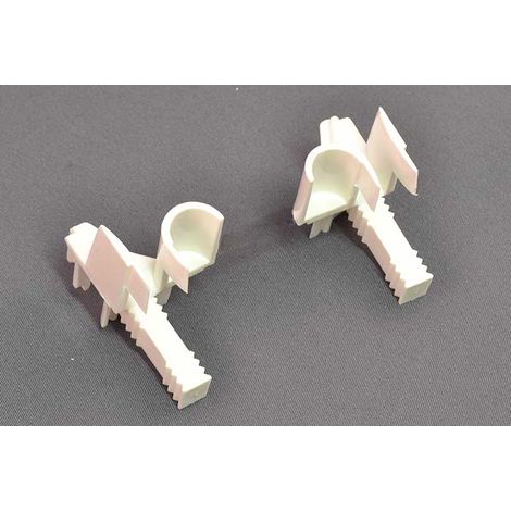 Paire Tulipes Volet Roulant Console Mini 45° - Lame 8mm - Blanc (1/2)