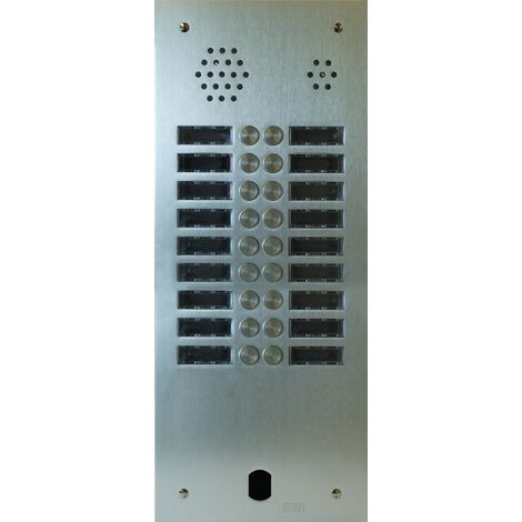 Plaque audio alu 2r 18bp 2VOICE complete URMET A83/218M
