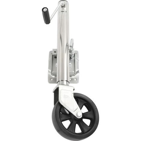 Béquille de remorque 8 pouces avec roue guide, réglage facile, roue pivotante relevable, remplacement 1500lb pour camping-car et caravane (1/5)
