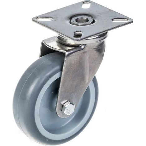 Roulette - Edelstahl - 75mm - Maximale Tragfähigkeit 60kg - Drehbar