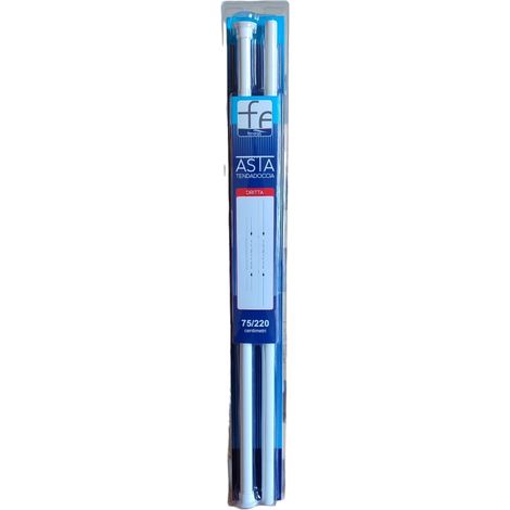Asta tenda doccia regolabile da 75 a 220 cm in acciaio bianco (1/4)