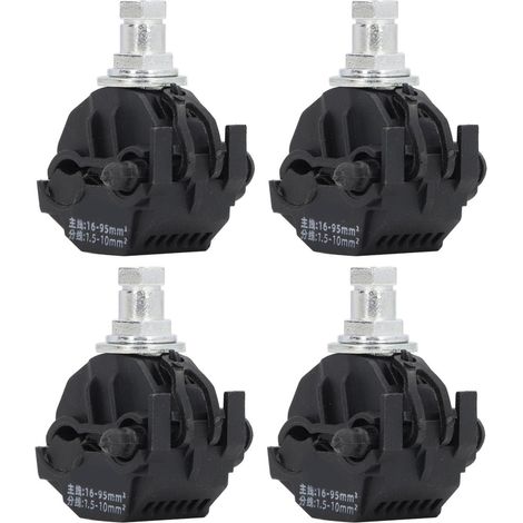 Sollbry Connecteur de Perçage D'isolation, 4 Pièces, Pince de Perçage sans Pelage, Séparateur de Câble Haute Basse Tension sans Rupture D'isolation, Pince de Perçage 1KV (JJC-2)