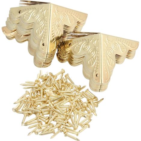 Protections d'angle métalliques vintage avec clous, protection (1/5)