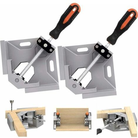 Pince à angle droit à 90 degrés fixateur à angle droit pour le travail du bois 2 pièces pince à bois simple bicolore (1/4)