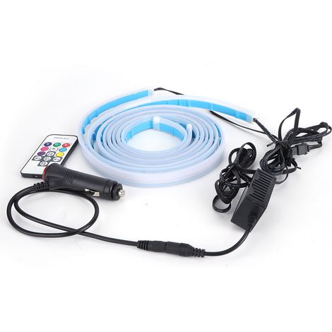 Bande lumineuse LED colorée pour portière de voiture 1,5m, universelle, barre lumineuse auto vive et multicolore (1/5)