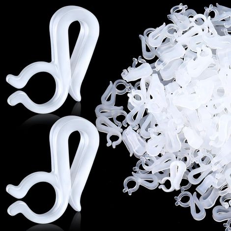 200 Plastic Portable Light Clips for Christmas Trees/Drainage Ditches/Roof Tiles/Outdoor Lights - One Clip, Tool-Free, Quick Installation (1/5)