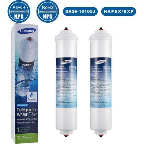 Lot de 2 filtres compatibles avec Samsung DA29-10105J, HAFEX / EXP WSF-100, DA99 02131B, EF9603 et HAIER LGFridge Vedenfiltteri (1/4)