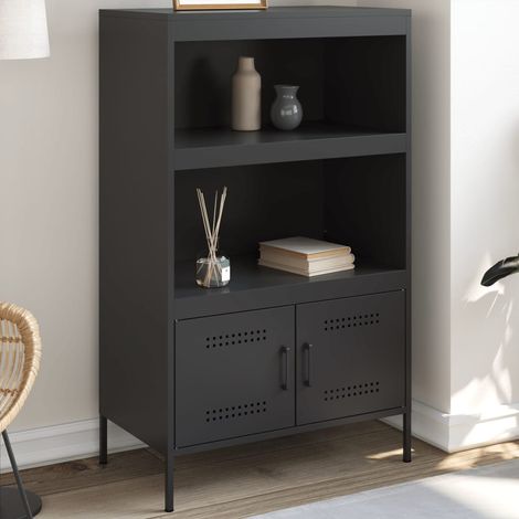 Highboard Black 68x39x113 cm Steel vidaXL (1/5)